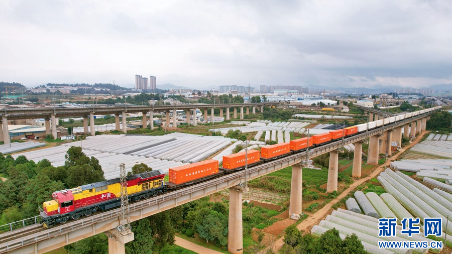 米乐M6 米乐中老铁路开通22个月 累计运输货物2680余万吨_新华网(图2)