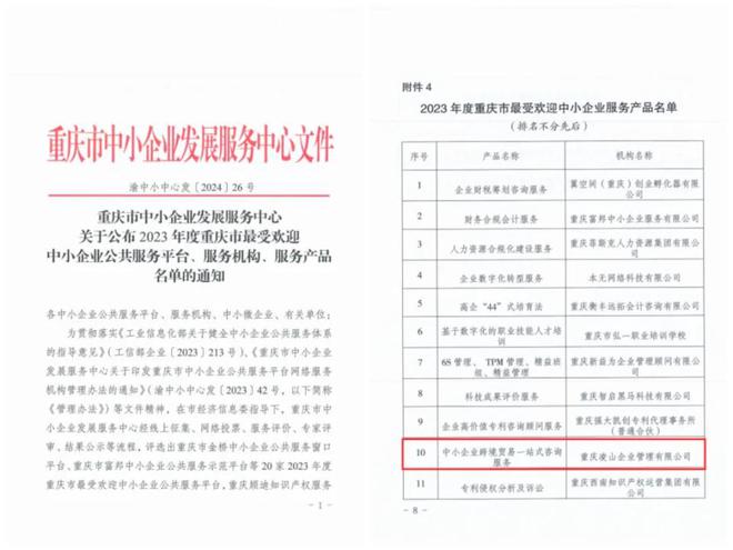 大渡口国际贸易商会成员服务获赞荣登重庆中小企业最受欢迎榜单(图2)